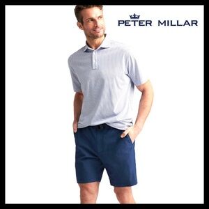 PETER MILLAR Men's Luxury Comfort Washed Navy Crown Shorts Like NEW Size 42